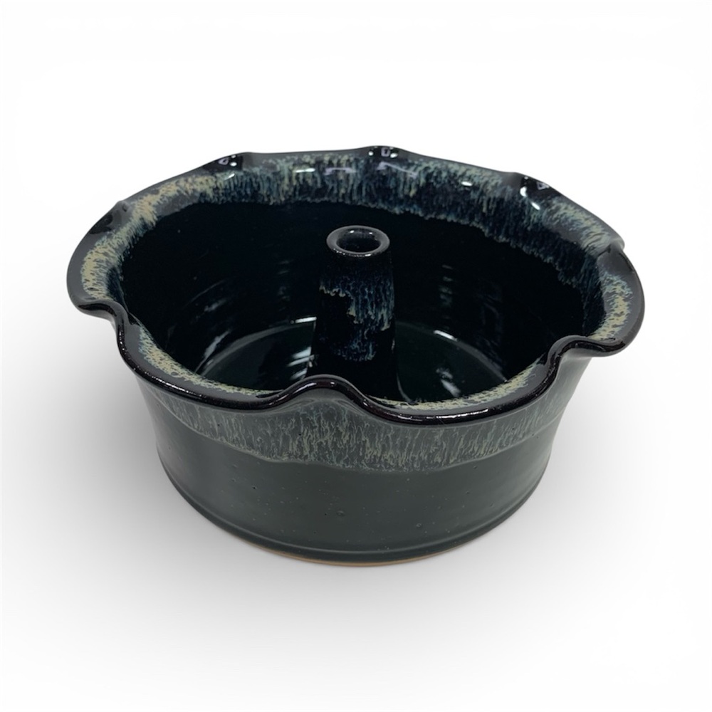 Unique Triple C Handmade Pottery Four Cup Bundt Pan